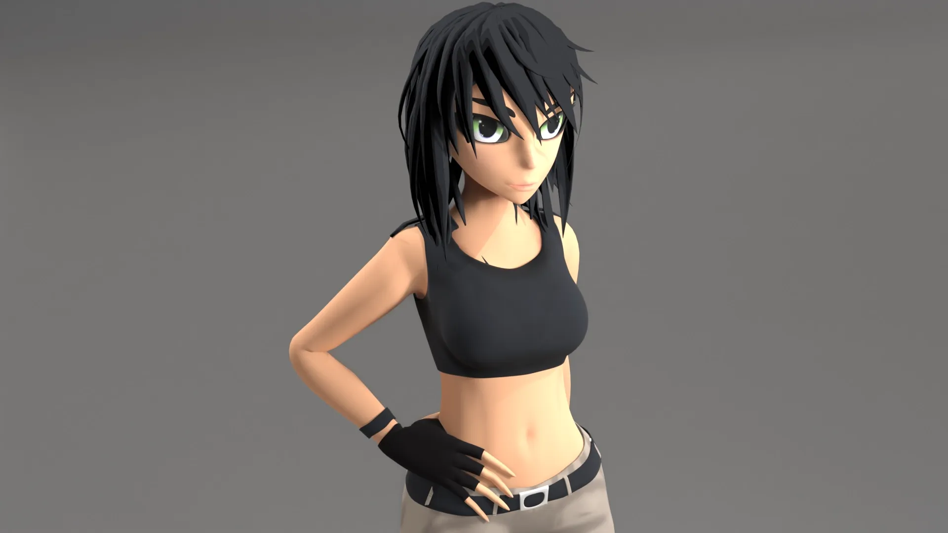 Stylized anime character