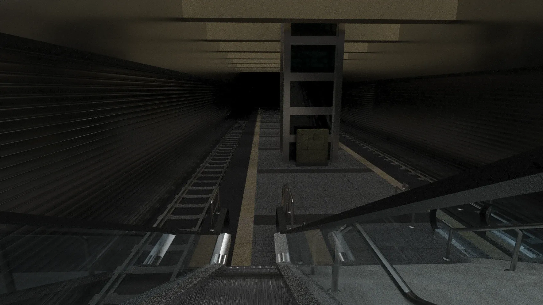 3D Model of Valencia metro station Àngel Guimerà